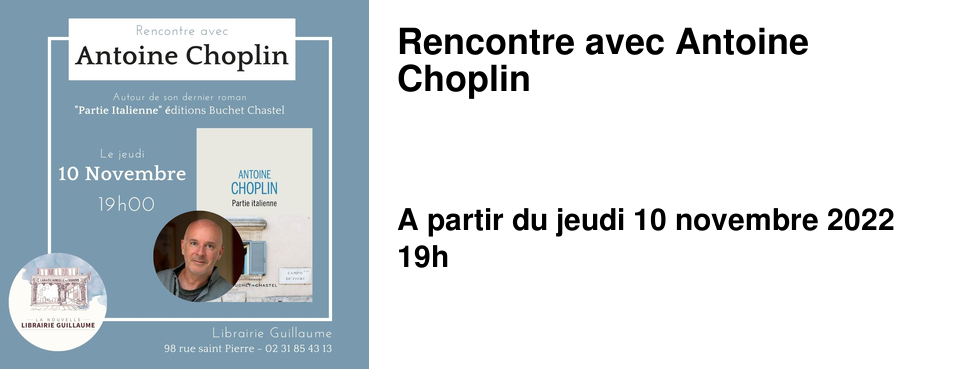 Rencontre avec Antoine Choplin